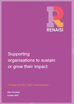 Supporting organisations to sustain or grow their impact: Findings from the Youth Fund evaluation